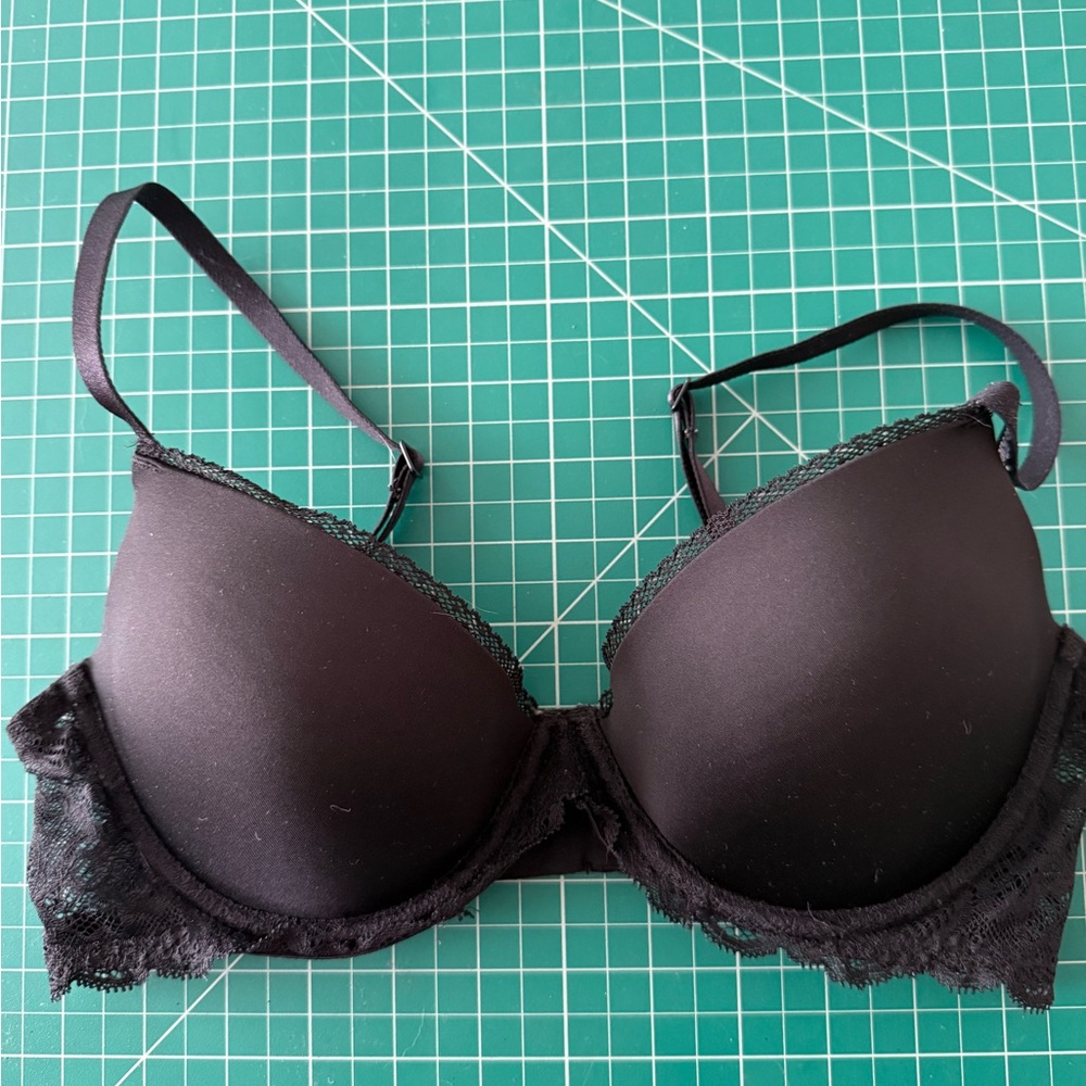 Calvin Klein Black Lace Trim Bra